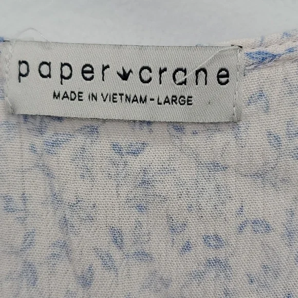 🔵 Anthropologie (Paper Crane) Ditsy Floral Top - Picture 3 of 6
